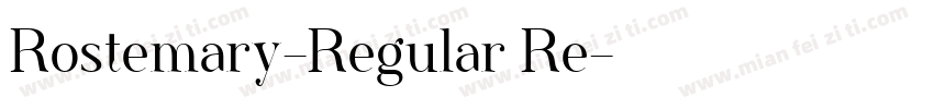 Rostemary-Regular Re字体转换
